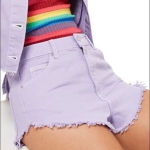 TOPSHOP | Kiri MOTO Fray Hem Denim Shorts